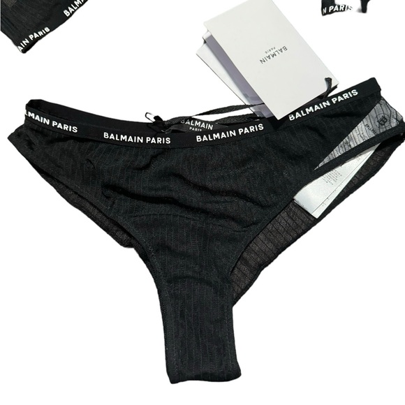 BALMAIN***Tulle Logo Strap Bra + Underwear Set***Sm. - Picture 11 of 12